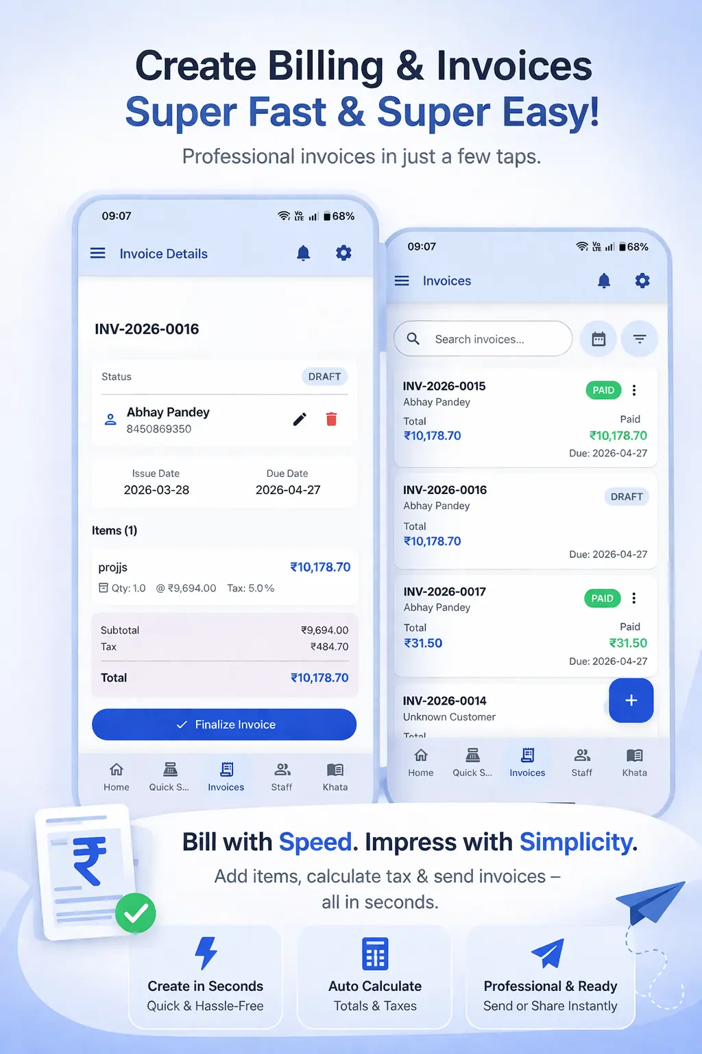 Create correct GST invoices with Ledgerly